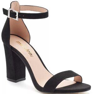 Madden NYC Brigid Heels in Black Faux Suede Excellent Condition! Size 8.
